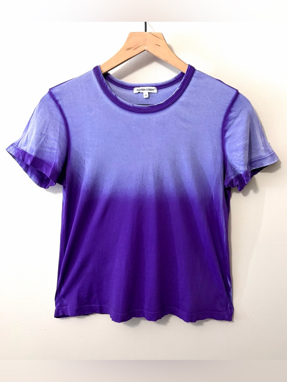 Cotton Citizen T-Shirt Purple Ombre Dip Dye